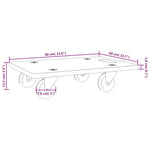 Pedane di Trasporto 2 pz Rettangolari 60x40x11,5 cm 250 kg