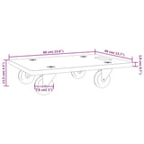 Pedane di Trasporto 2 pz Rettangolari 60x40x11,5 cm 250 kg