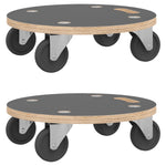 Pedane di Trasporto 2 pz Rotonde 38x11,5 cm 250 kg