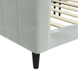 Letto da Giorno Grigio Chiaro 100x200 cm in Velluto