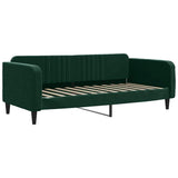 Letto da Giorno Verde Scuro 100x200 cm in Velluto