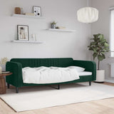 Letto da Giorno Verde Scuro 100x200 cm in Velluto