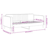 Letto da Giorno Giallo 100x200 cm in Velluto