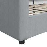 Letto da Giorno Grigio Chiaro 90x200 cm in Tessuto