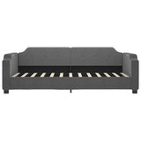 Letto da Giorno Grigio Scuro 80x200 cm in Tessuto