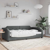 Letto da Giorno Grigio Scuro 80x200 cm in Tessuto