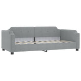 Letto da Giorno Grigio Chiaro 100x190 cm in Tessuto