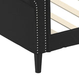 Letto da Giorno Nero 100x200 cm in Similpelle