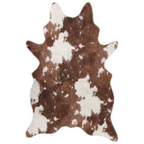 Tappeto Marrone e Bianco 120x170cm Mucca Lavabile