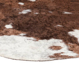 Tappeto Marrone e Bianco 120x170cm Mucca Lavabile