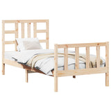 Letto senza Materasso 90x190 cm in Legno Massello di Pino
