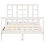 Giroletto senza Materasso Bianco 120x200 cm Legno Massello Pino