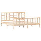 Giroletto senza Materasso 200x200 cm in Legno Massello di Pino