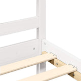 Giroletto senza Materasso Bianco 200x200 cm Legno Massello Pino