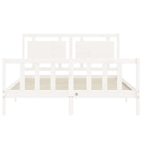 Giroletto senza Materasso Bianco 160x200 cm Legno Massello Pino