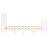 Giroletto senza Materasso Bianco 160x200 cm Legno Massello Pino