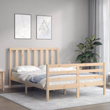 Letto senza Materasso 140x190 cm in Legno Massello di Pino