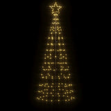 Albero di Natale a LED con Punte 220 LED Bianco Caldo 180 cm