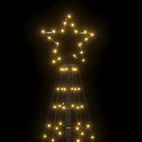 Albero di Natale a LED con Punte 220 LED Bianco Caldo 180 cm