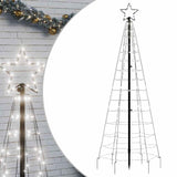 Albero di Natale a LED con Punte 220 LED Bianco Freddo 180 cm