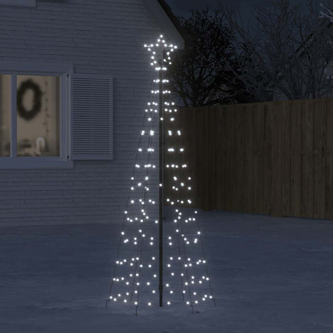 Albero di Natale a LED con Punte 220 LED Bianco Freddo 180 cm