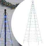 Albero di Natale a LED su Pennone 200 LED Blu 180 cm