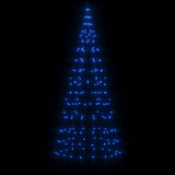 Albero di Natale a LED su Pennone 200 LED Blu 180 cm