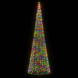 Albero di Natale a LED su Pennone 1534 LED Colorato 500 cm