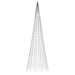Albero di Natale a LED su Pennone 1534 LED Colorato 500 cm