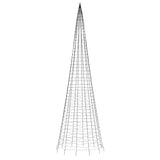 Albero di Natale a LED su Pennone 1534 LED Colorato 500 cm