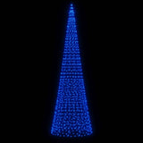 Albero di Natale a LED su Pennone 1534 LED Blu 500 cm