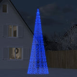 Albero di Natale a LED su Pennone 1534 LED Blu 500 cm
