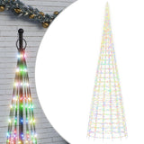 Albero di Natale a LED su Pennone 3000 LED Colorati 800 cm