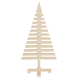 Alberi di Natale Decorativi in Legno 3pz Legno Massello di Pino