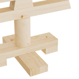 Alberi di Natale Decorativi in Legno 3pz Legno Massello di Pino