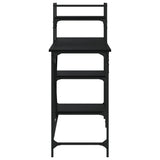 Scrivania per Computer con Scaffali Nera 120x47x109 cm