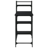 Scrivania per Computer con Scaffali Nera 120x47x109 cm