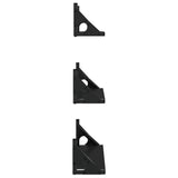 Set Mensole da Parete 3pz Nero in Legno truciolato