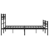 Giroletto senza Materaso con Pediera in Metallo Nero 160x200 cm