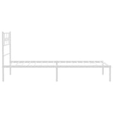 Giroletto con Testiera Metallo Bianco 107x203 cm