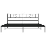 Giroletto con Testiera in Metallo Nero 200x200 cm