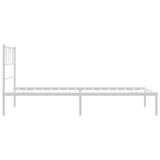 Giroletto senza Materaso con Testiera Metallo Bianco 75x190 cm