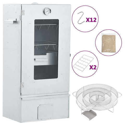 Forno Affumicatore BBQ Generatore Fumo Freddo Acciaio Zincato