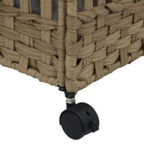 Cesto Portabiancheria con Ruote 66x35x60 cm Rattan