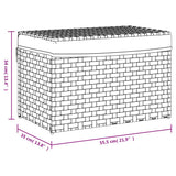 Cesto Portabiancheria Coperchio Nero 55,5x35x34 cm Polyrattan