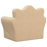 Divano per Bambini Crema in Morbido Peluche