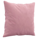 Divano a 3 Posti con Cuscini Rosa 180 cm in Velluto