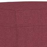 Set di Divani 4 pz con Cuscini Rosso Vino in Tessuto