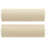 Set Divani 3 pz con Cuscini Crema in Tessuto