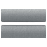 Set Divani 4 pz con Cuscini Grigio Chiaro in Tessuto